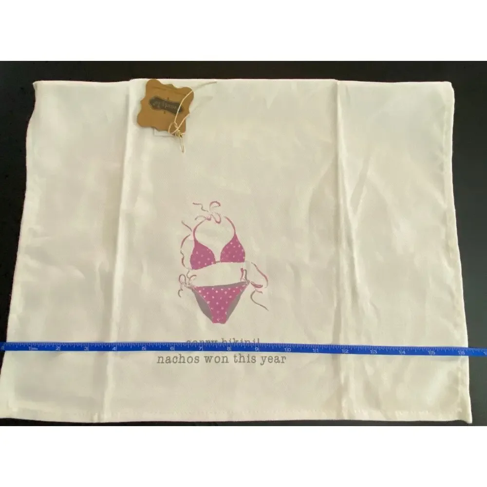 Mud Pie Funny Kitchen Tea Towel Sorry Bikini Nachos Won This Year NWT